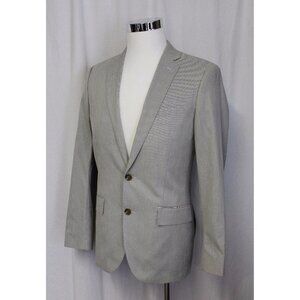 J Crew Ludlow Suit Jacket With Double Vent In Fine Stripe Cotton Faded Black 36R